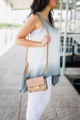 The Classic Crocodile Clutch- Taupe
