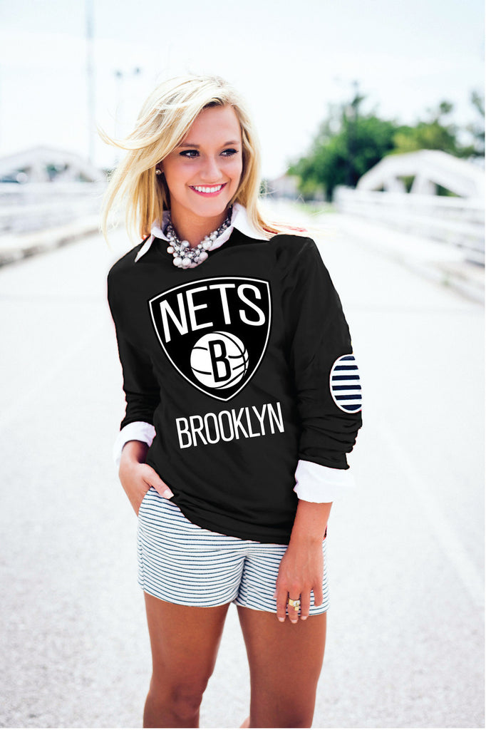 Brooklyn Nets Elbow Patch Tee