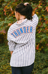 Oklahoma City Thunder "I'll Be Back" Oversized Boyfriend Button Up