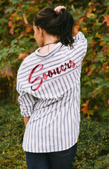 Oklahoma Sooners "I'll Be Back" Oversized Boyfriend Button Up