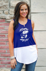 Kansas Jayhawks Open Back Tank