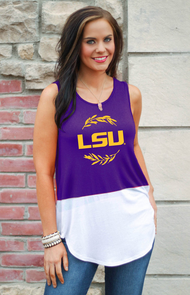 LSU Tigers Open Back Tank
