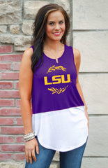 LSU Tigers Open Back Tank