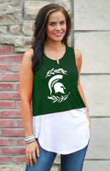Michigan State Spartans Open Back Tank