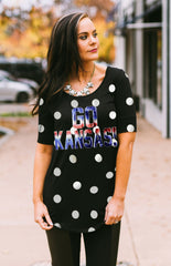 Kansas Polka Dot Half Sleeve Tee