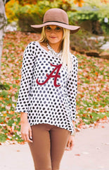 Alabama "Style Spotted" Polka Dot Sweater