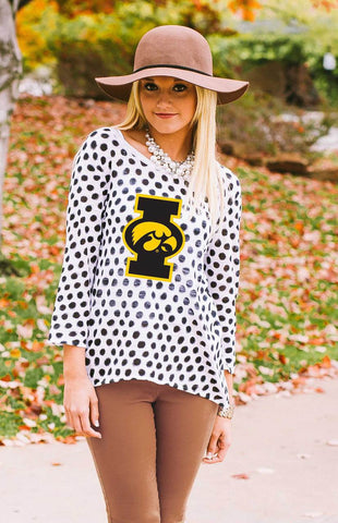 Iowa "Style Spotted" Polka Dot Sweater