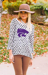 Kansas State "Style Spotted" Polka Dot Sweater