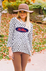 Ole Miss "Style Spotted" Polka Dot Sweater