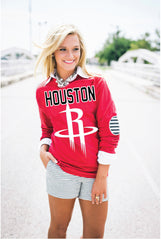 Houston Rockets Elbow Patch Tee
