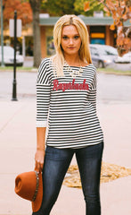 Arkansas "Show Your Stripes" Side Button Top