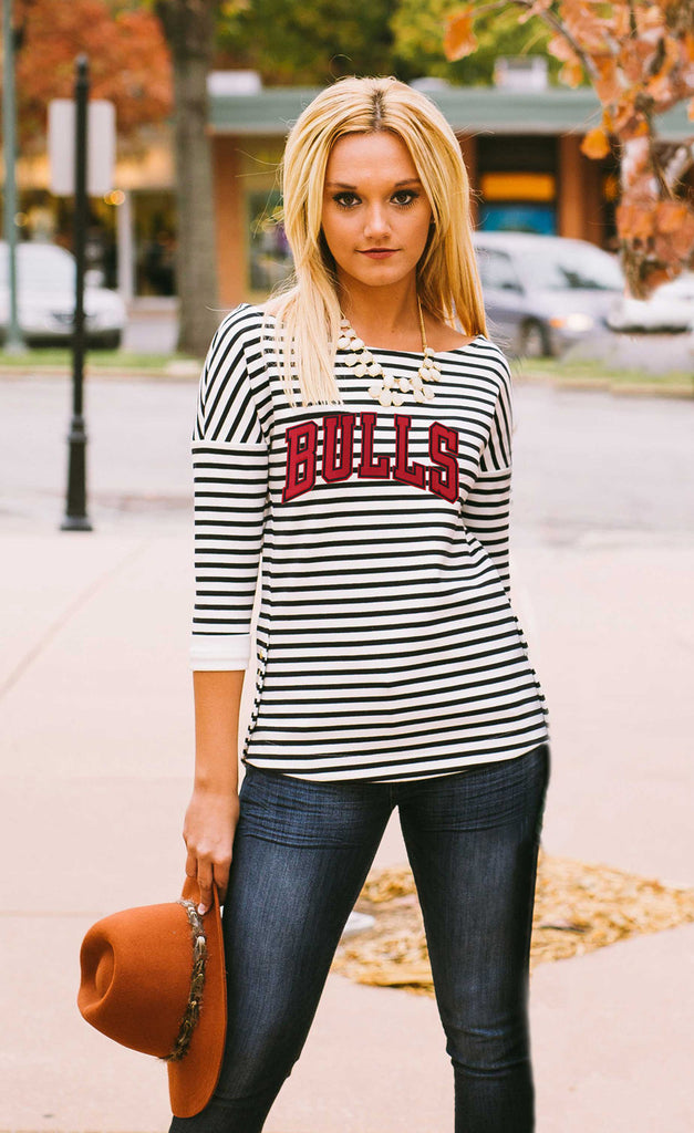 Chicago Bulls "Show Your Stripes" Side Button Top