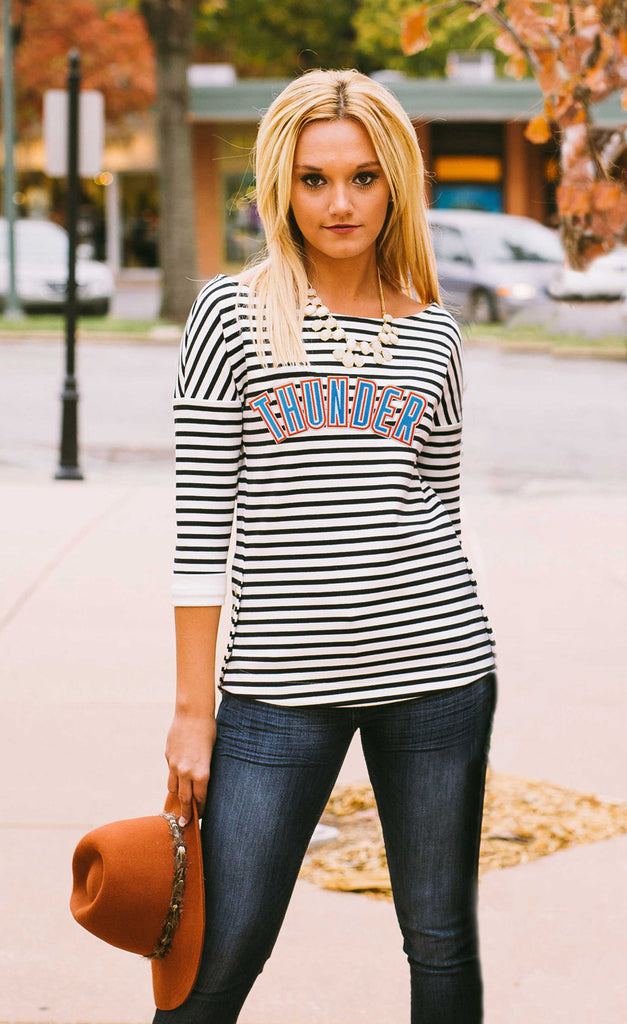 OKC Thunder "Show Your Stripes" Side Button Top