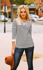 OKC Thunder "Show Your Stripes" Side Button Top