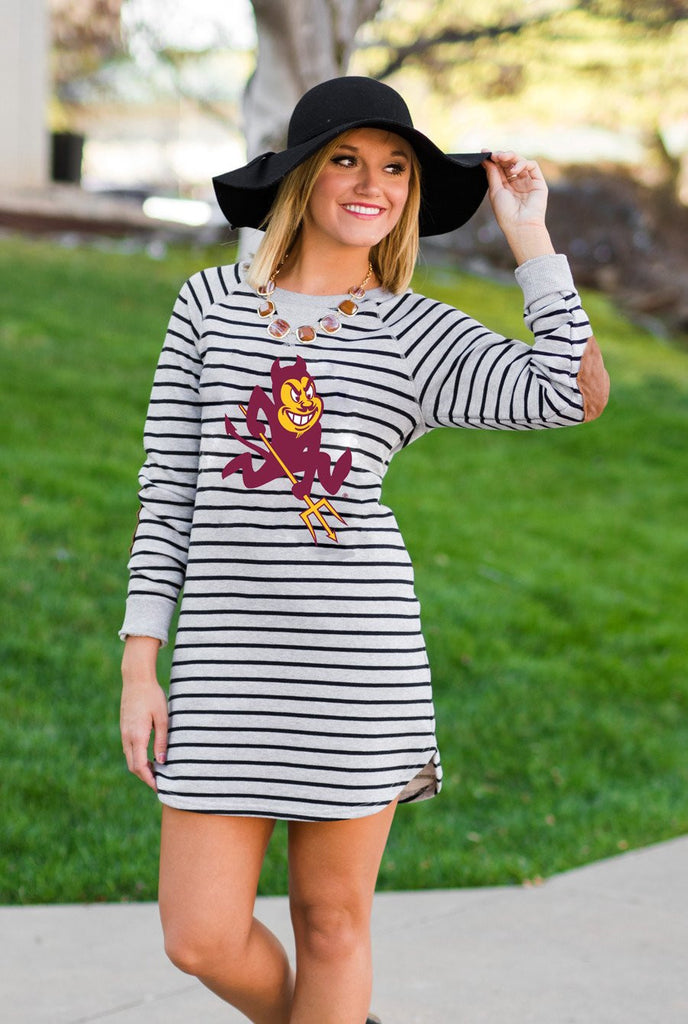 Arizona State "Take it Easy" Stripe French Terry Tunic