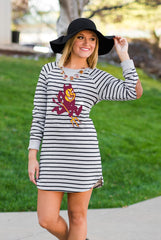 Arizona State "Take it Easy" Stripe French Terry Tunic