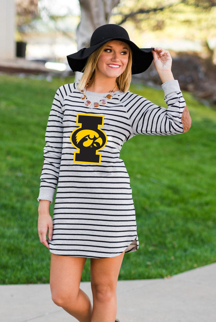 Iowa "Take it Easy" Stripe French Terry Tunic