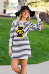 Iowa "Take it Easy" Stripe French Terry Tunic