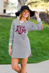 Texas A&M "Take it Easy" Stripe French Terry Tunic