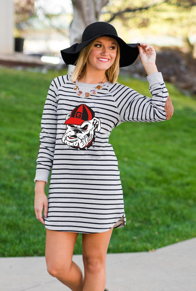 Georgia "Take it Easy" Stripe French Terry Tunic