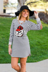 Georgia "Take it Easy" Stripe French Terry Tunic