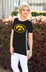Iowa Hawkeyes Herringbone Side Split Tee