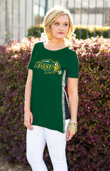 North Dakota State Bison Herringbone Side Split Tee