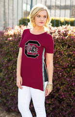 South Carolina Gamecocks Herringbone Side Split Tee