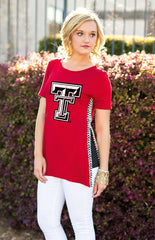 Texas Tech Red Raiders Herringbone Side Split Tee