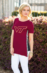 Virginia Tech Hokies Herringbone Side Split Tee