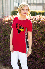 Illinois State Redbirds Herringbone Side Split Tee