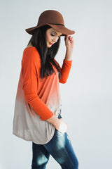 The Ombre Effect Top - Burnt Orange