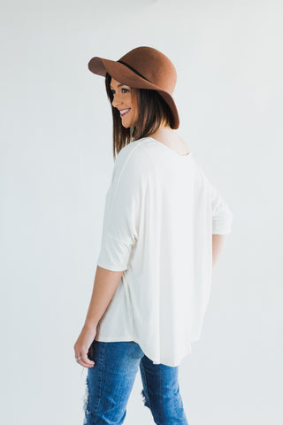 The Luxe Basic Bamboo Tee - Ivory
