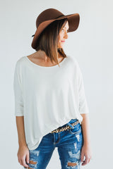 The Luxe Basic Bamboo Tee - Ivory