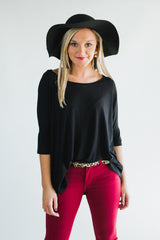 The Luxe Basic Bamboo Tee - Black
