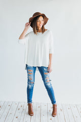 The Luxe Basic Bamboo Tee - Ivory