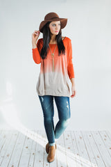 The Ombre Effect Top - Burnt Orange