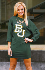 Baylor "Here to Tailgate" Vintage Wash Tunic Dress
