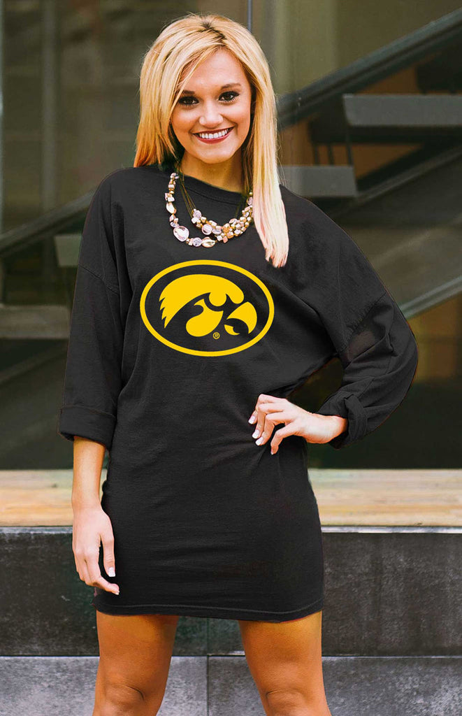 Iowa "Here to Tailgate" Vintage Wash Tunic Dress