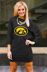 Iowa "Here to Tailgate" Vintage Wash Tunic Dress