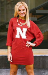 Nebraska "Here to Tailgate" Vintage Wash Tunic Wash