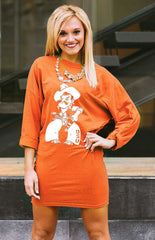 Oklahoma State "Here to Tailgate" Vintage Wash Tunic Dress