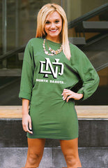 North Dakota "Here to Tailgate" Vintage Wash Tunic Dress