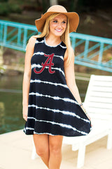 Alabama Crimson Tide Going Places Tie Dye Tunic Tank Dress
