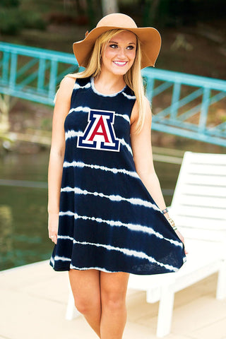 Arizona Wildcats Going Places Tie Dye Tunic Tank Dress