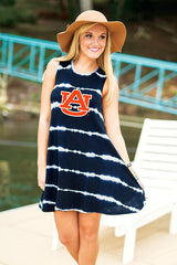 Auburn Tigers Going Places Tie Dye Tunic Tank Dress