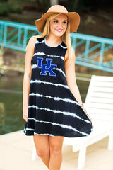 Kentucky Wildcats Going Places Tie Dye Tunic Tank Dress