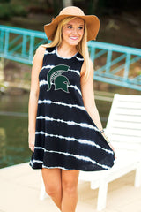 Michigan State Spartans Going Places Tie Dye Tunic Tank Dress