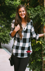 Arkansas Razorbacks "Squared Away" Plaid Tunic Top