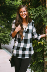 "Squared Away" Plaid Tunic Top
